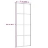 Stumdomos durys, baltos, 76x205cm, ESG stiklas ir aliuminis