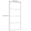 Stumdomos durys, baltos, 90x205cm, ESG stiklas ir aliuminis