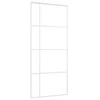 Stumdomos durys, baltos, 90x205cm, ESG stiklas ir aliuminis