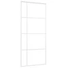 Stumdomos durys, baltos, 90x205cm, ESG stiklas ir aliuminis