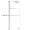 Stumdomos durys, baltos, 90x205cm, ESG stiklas ir aliuminis
