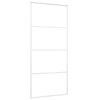 Stumdomos durys, baltos, 90x205cm, ESG stiklas ir aliuminis