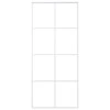 Stumdomos durys, baltos, 90x205cm, ESG stiklas ir aliuminis