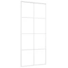 Stumdomos durys, baltos, 90x205cm, ESG stiklas ir aliuminis