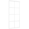 Stumdomos durys, baltos, 90x205cm, ESG stiklas ir aliuminis