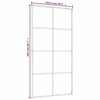 Stumdomos durys, juodos, 102,5x205cm, ESG stiklas ir aliuminis