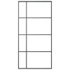 Stumdomos durys, juodos, 102,5x205cm, ESG stiklas ir aliuminis