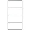 Stumdomos durys, juodos, 102,5x205cm, ESG stiklas ir aliuminis