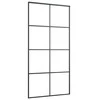 Stumdomos durys, juodos, 102,5x205cm, ESG stiklas ir aliuminis