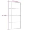 Stumdomos durys, juodos, 102,5x205cm, ESG stiklas ir aliuminis