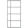 Stumdomos durys, juodos, 102,5x205cm, ESG stiklas ir aliuminis