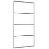 Stumdomos durys, juodos, 102,5x205cm, ESG stiklas ir aliuminis