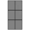 Stumdomos durys, juodos, 102,5x205cm, stiklas ir aliuminis