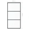 Stumdomos durys, juodos, 102x205cm, ESG stiklas ir aliuminis