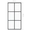 Stumdomos durys, juodos, 102x205cm, ESG stiklas ir aliuminis