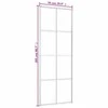 Stumdomos durys, juodos, 76x205cm, ESG stiklas ir aliuminis