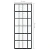 Stumdomos durys, juodos, 76x205cm, ESG stiklas ir aliuminis