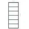 Stumdomos durys, juodos, 76x205cm, ESG stiklas ir aliuminis