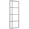Stumdomos durys, juodos, 76x205cm, ESG stiklas ir aliuminis