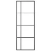 Stumdomos durys, juodos, 76x205cm, ESG stiklas ir aliuminis