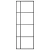 Stumdomos durys, juodos, 76x205cm, ESG stiklas ir aliuminis