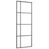 Stumdomos durys, juodos, 76x205cm, ESG stiklas ir aliuminis