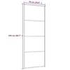 Stumdomos durys, juodos, 76x205cm, ESG stiklas ir aliuminis