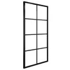 Stumdomos durys, juodos, 90x205cm, aliuminis ir ESG stiklas