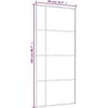 Stumdomos durys, juodos, 90x205cm, ESG stiklas ir aliuminis
