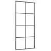 Stumdomos durys, juodos, 90x205cm, ESG stiklas ir aliuminis