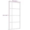 Stumdomos durys, juodos, 90x205cm, ESG stiklas ir aliuminis