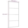 Stumdomos durys, juodos, 90x205cm, ESG stiklas ir aliuminis