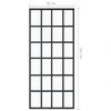 Stumdomos durys, juodos, 90x205cm, ESG stiklas ir aliuminis