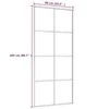 Stumdomos durys, juodos, 90x205cm, ESG stiklas ir aliuminis