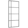 Stumdomos durys, juodos, 90x205cm, ESG stiklas ir aliuminis