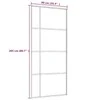 Stumdomos durys, juodos, 90x205cm, ESG stiklas ir aliuminis