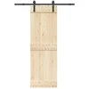 Stumdomų durų įrangos rinkinys, juodos sp., 152cm, plienas