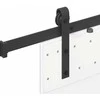 TV staliukas Stumdomų durų įrangos rinkinys, juodos sp., 152,5cm, plienas