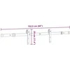 TV staliukas Stumdomų durų įrangos rinkinys, juodos sp., 152,5cm, plienas