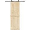Stumdomų durų įrangos rinkinys, juodos sp., 152,5cm, plienas