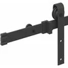 TV staliukas Stumdomų durų įrangos rinkinys, juodos sp., 152,5cm, plienas