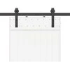 TV staliukas Stumdomų durų įrangos rinkinys, juodos sp., 152,5cm, plienas