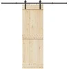 Stumdomų durų įrangos rinkinys, juodos sp., 213,5cm, plienas