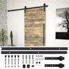 Stumdomų durų įrangos rinkinys SKIEN, juodas, 200cm plienas
