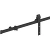 Stumdomų durų įrangos rinkinys, juodos spalvos, 183cm, plienas