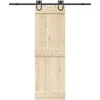 Stumdomų durų įrangos rinkinys, juodos spalvos, 183cm, plienas