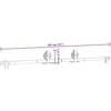 Stumdomų durų įrangos rinkinys, juodos spalvos, 183cm, plienas