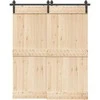 Stumdomų durų įrangos rinkinys, juodos spalvos, 183cm, plienas
