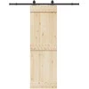 Stumdomų durų įrangos rinkinys, juodos spalvos, 183cm, plienas