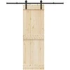 Stumdomų durų įrangos rinkinys, juodos spalvos, 183cm, plienas